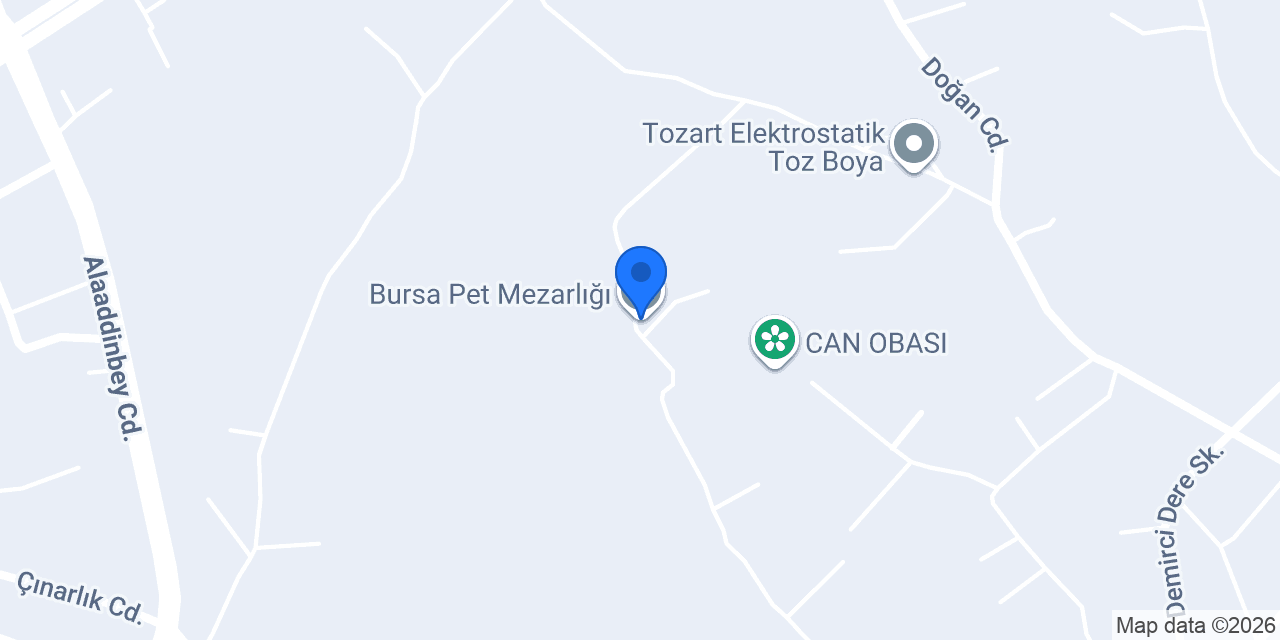 Bursa Pet Mezarlığı konumu