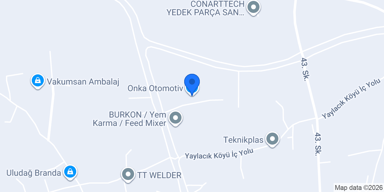 Onka Otomotiv konumu