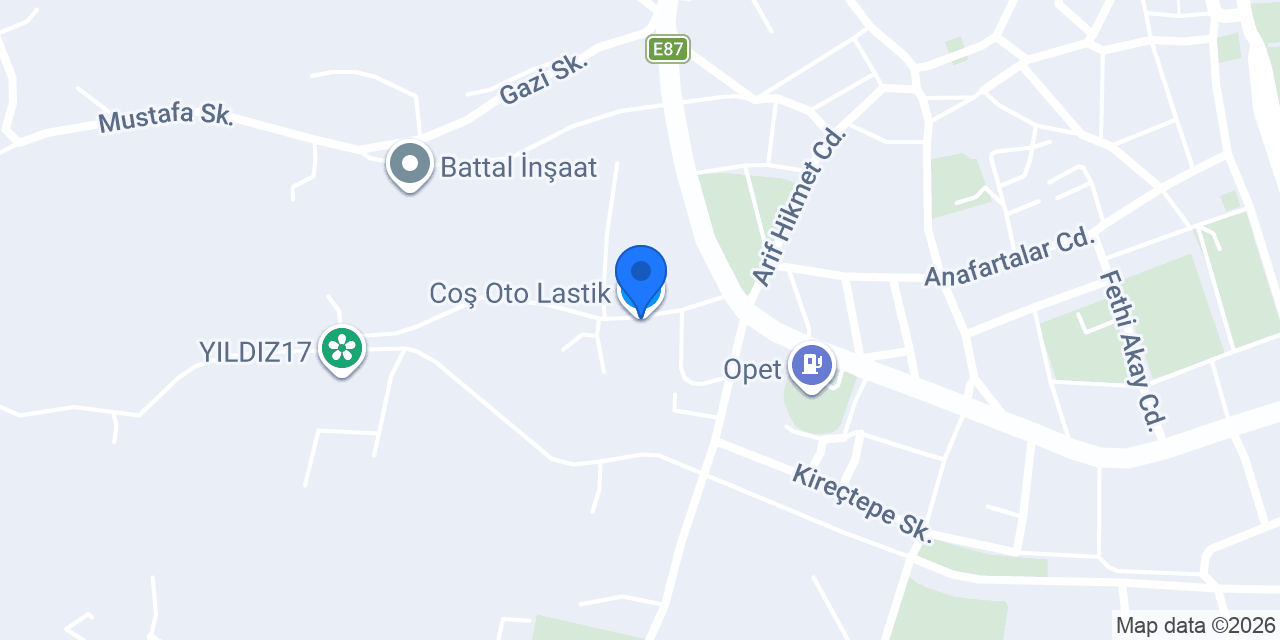 Coş Oto Lastik konumu