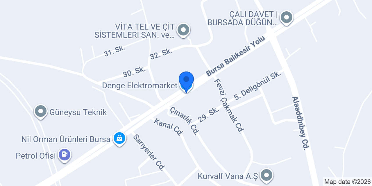 Denge Elektromarket konumu