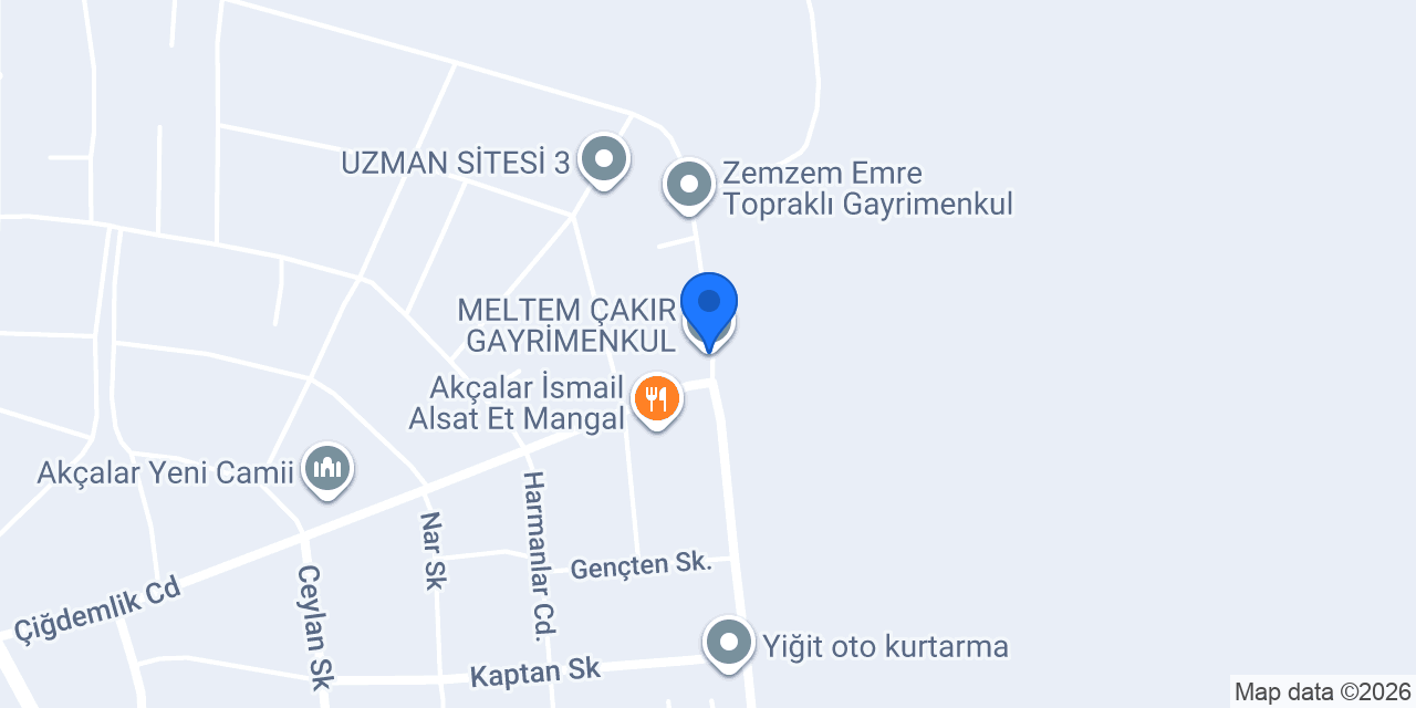 MELTEM ÇAKIR GAYRİMENKUL konumu