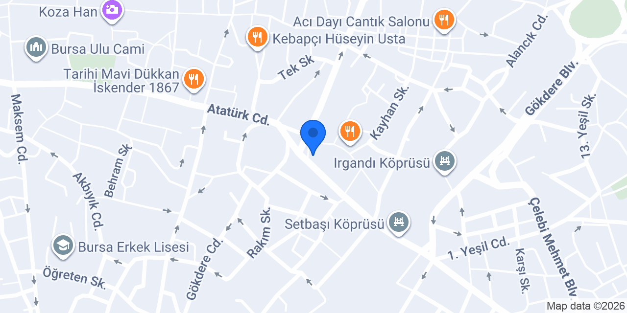 Ziraat Katılım Bursa Şubesi konumu