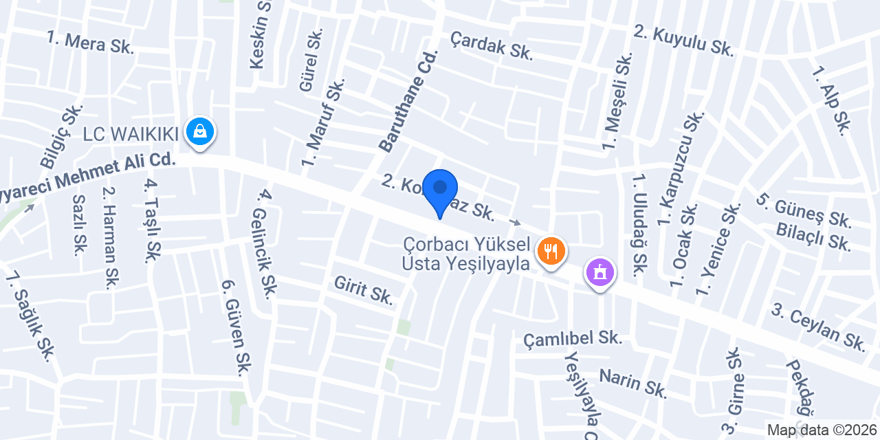 Nazım Usta Döner Salonu konumu
