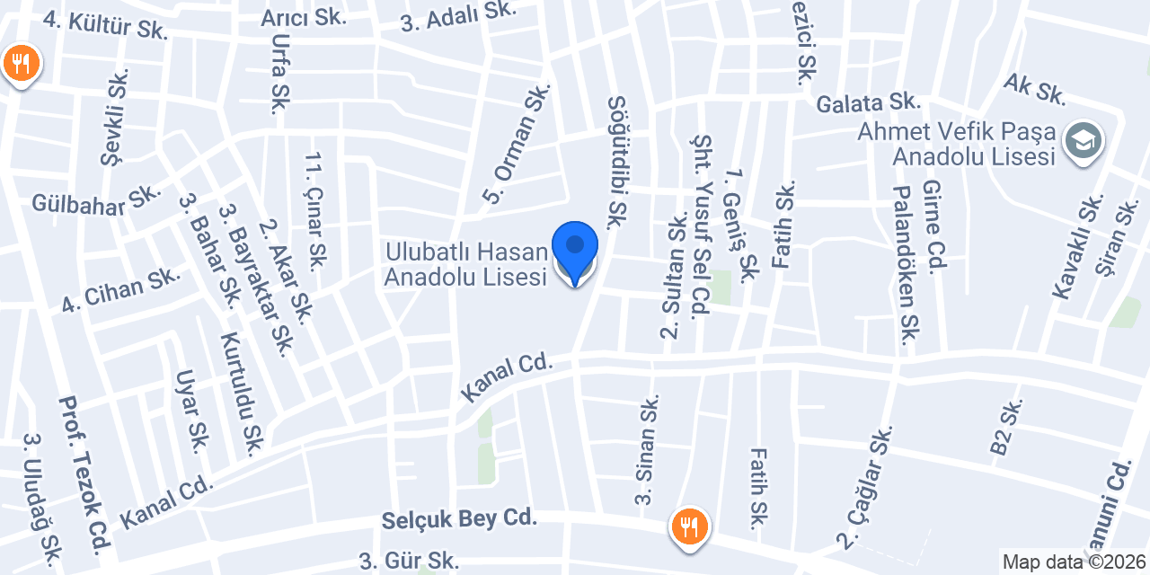 Ulubatlı Hasan Anadolu Lisesi konumu