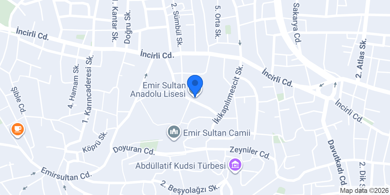 Emir Sultan Anadolu Lisesi konumu