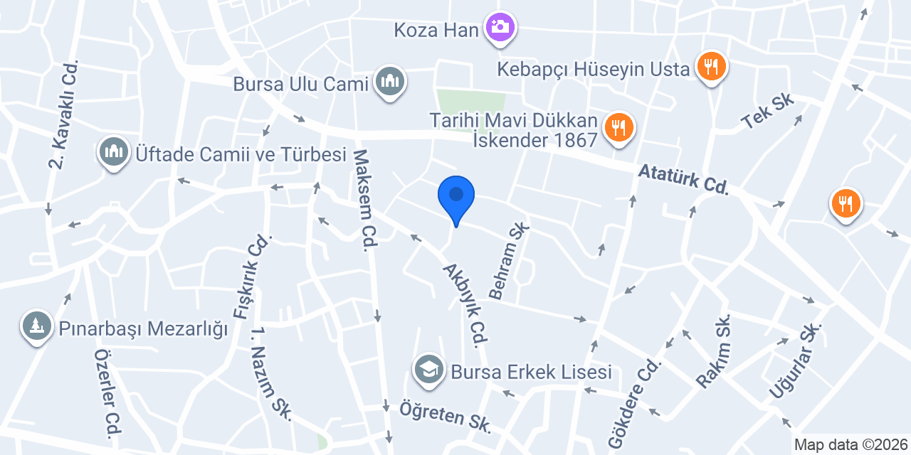 Bursa Ütü Evi konumu