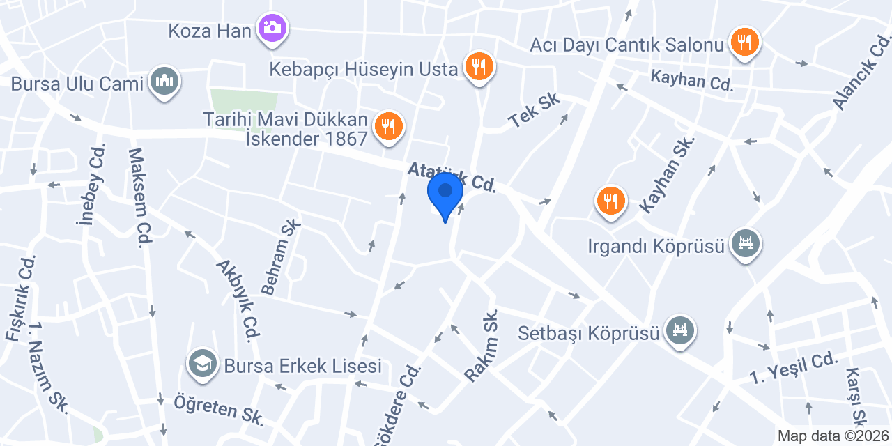 Estattoo stüdyo Bursa konumu