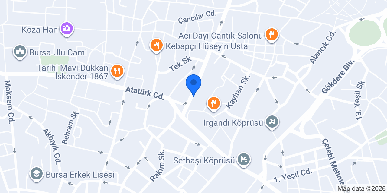 Coşkun çiçekçilik konumu