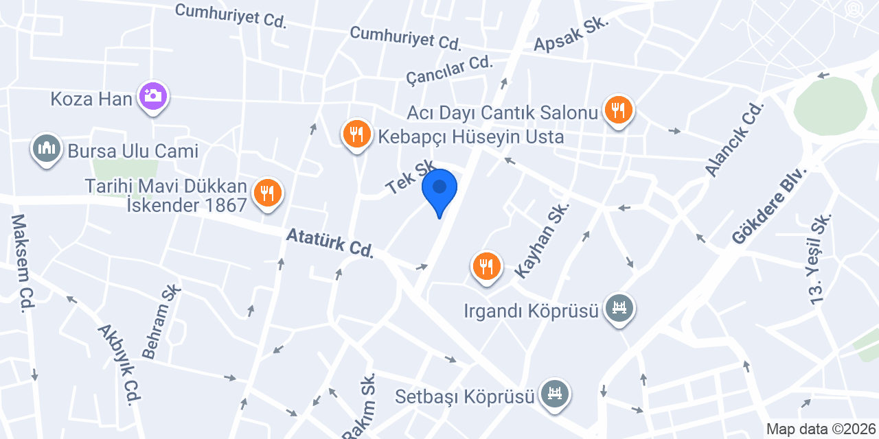 Bacanak Restaurant konumu