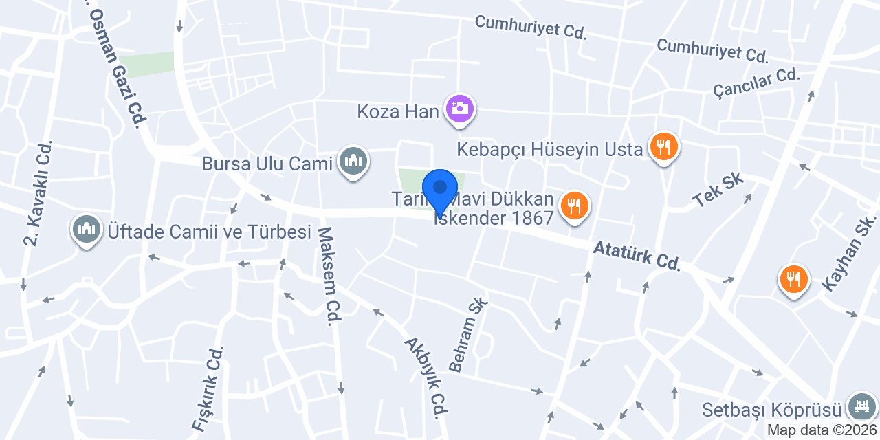 Camfener Özel Dikim konumu