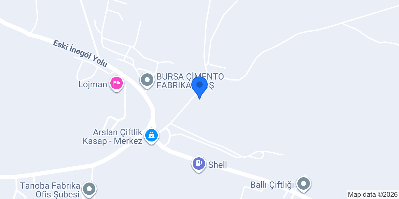Bursa Beton Kestel Tesisi konumu