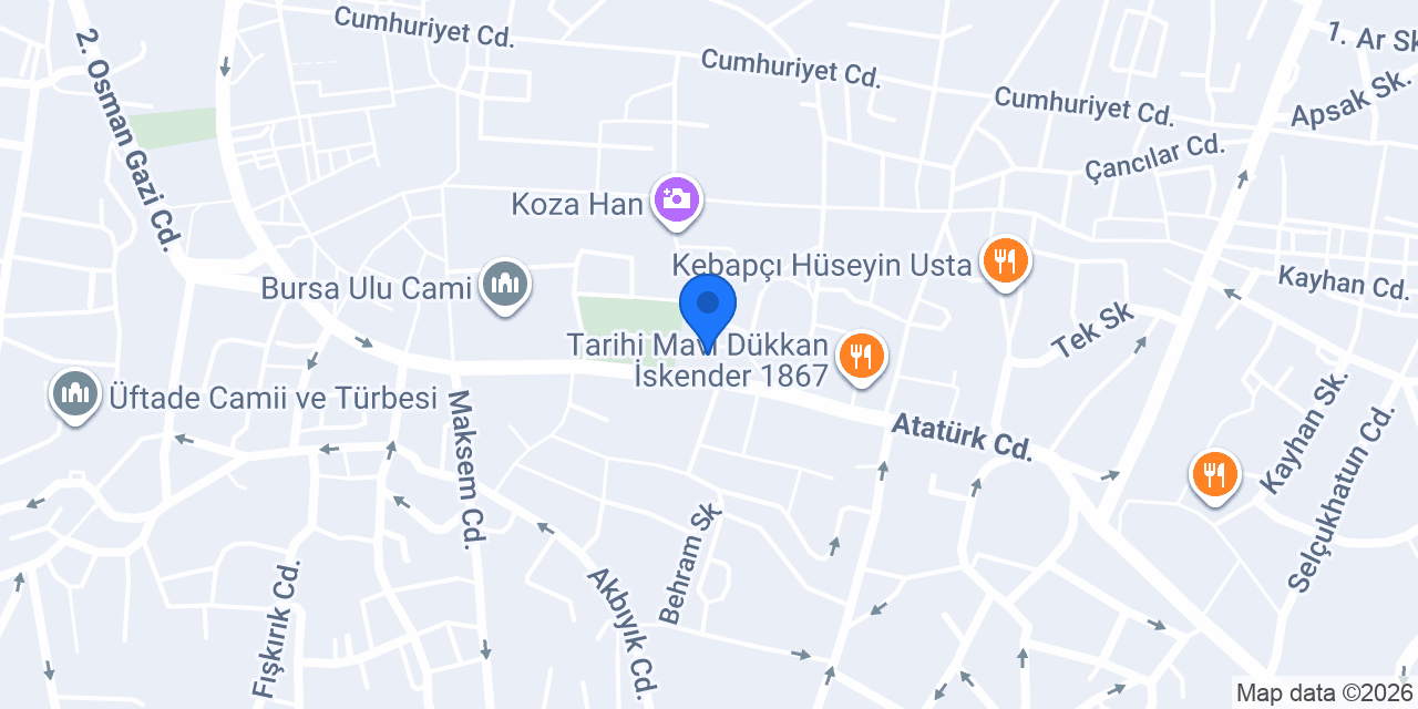Koza Cafe konumu