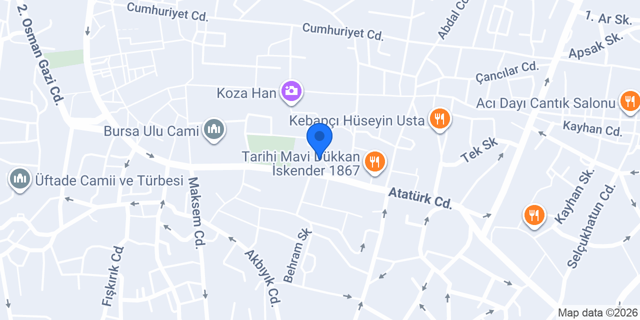 Bursa Kitapçısı konumu