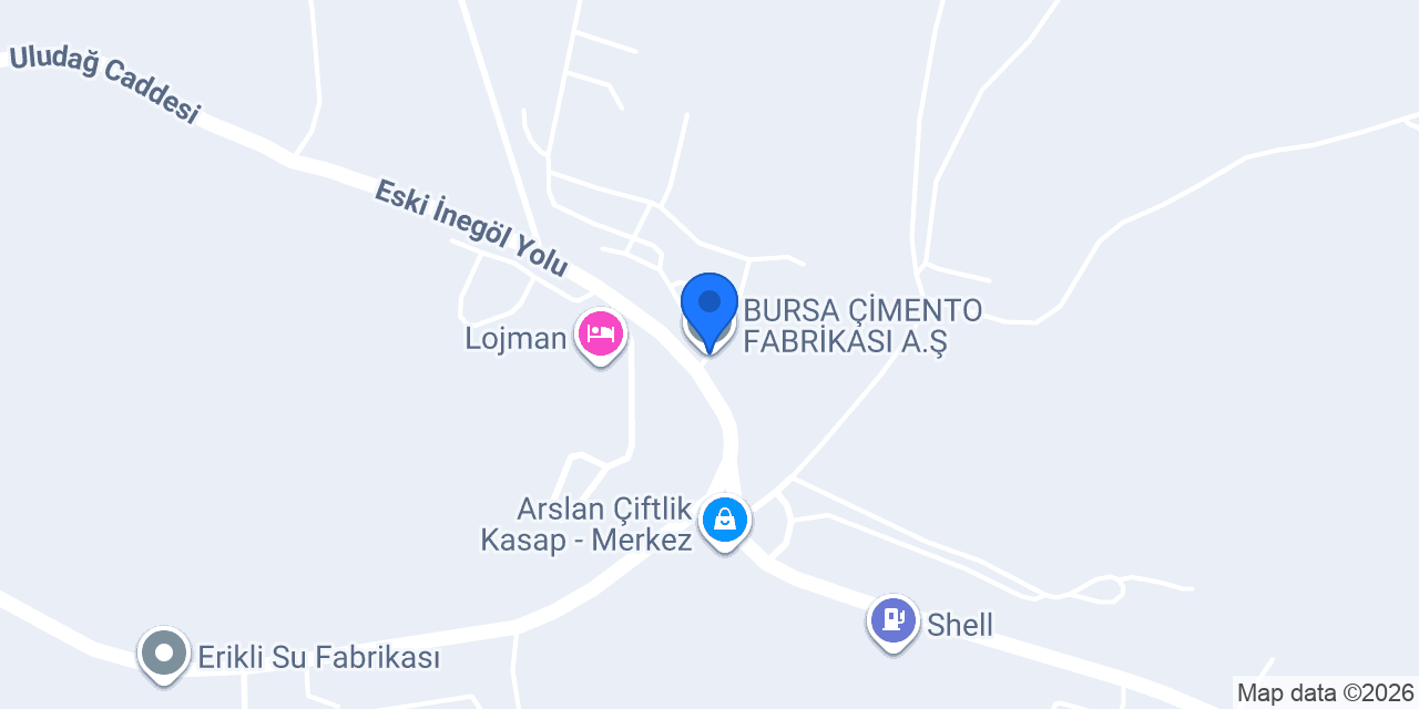 BURSA ÇİMENTO FABRİKASI A.Ş. konumu
