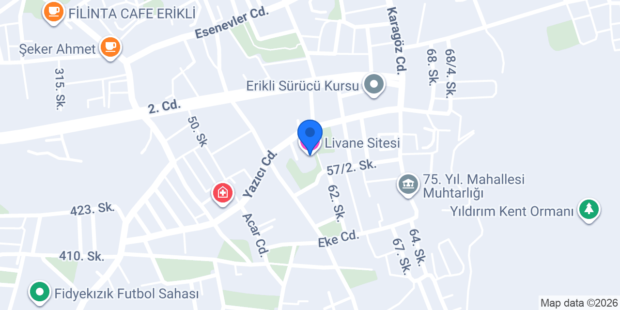 Livane Sitesi konumu