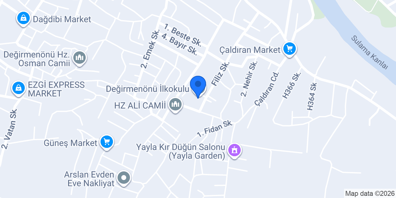 Değirmenönü İlkokulu konumu