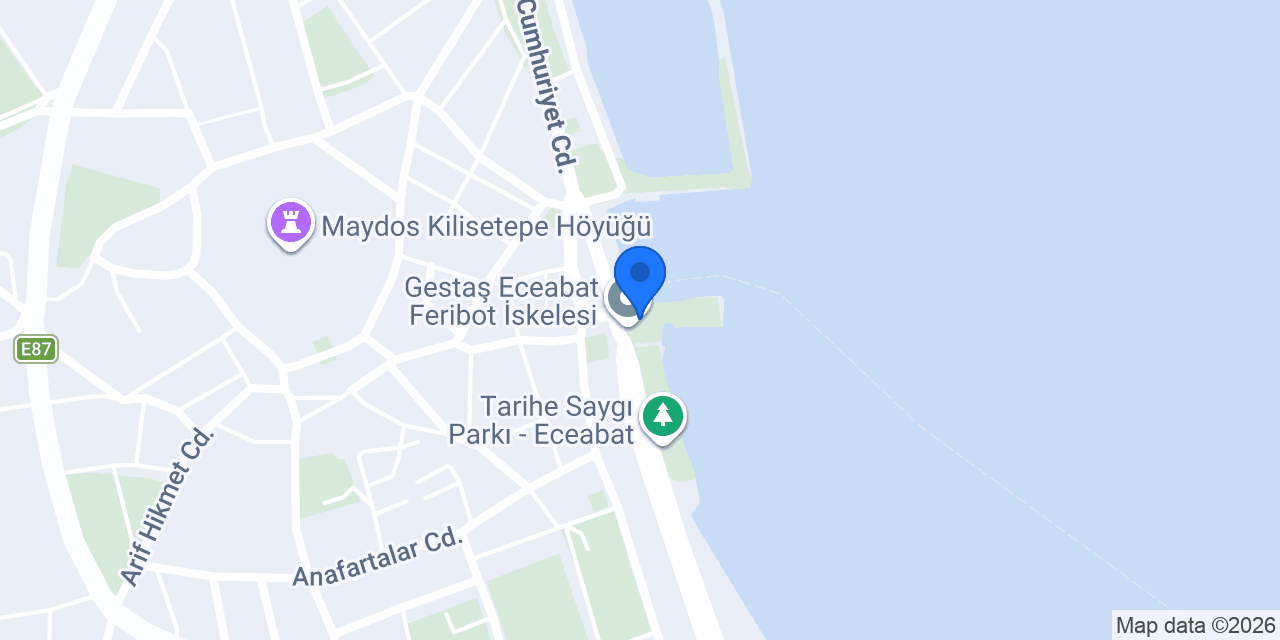 Eceabat Metro Turizm konumu