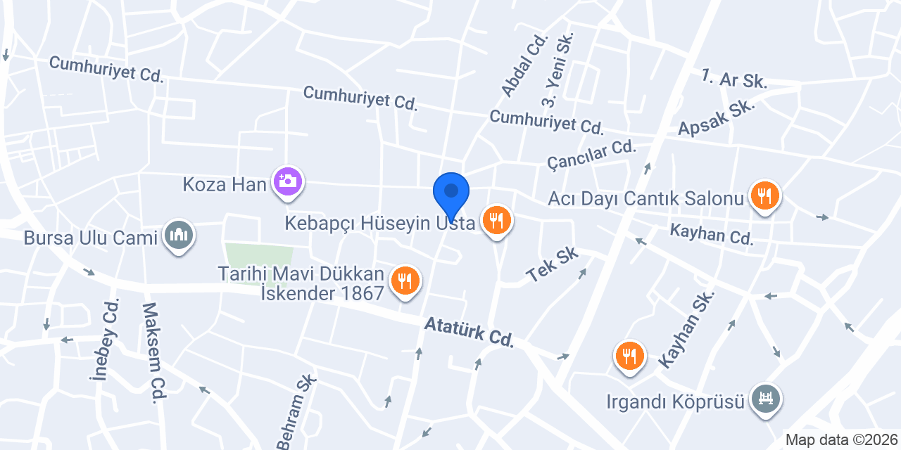 Bursa Çikolata İstasyonu konumu