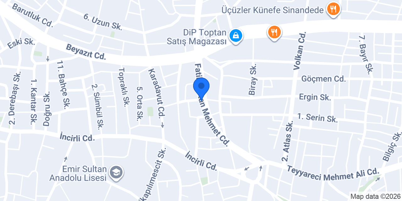 Cadde Üstü Tekel konumu