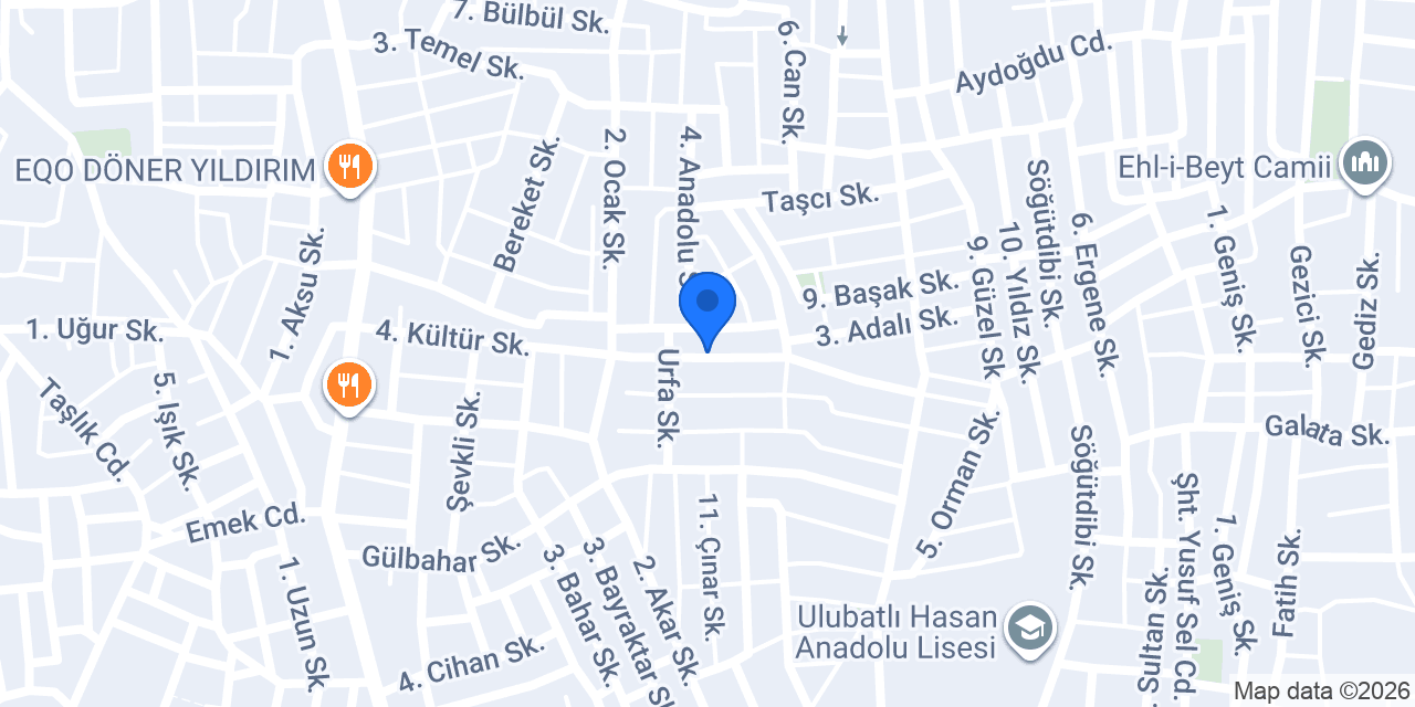 Yeni Huzur Ekmek Fabrikası konumu