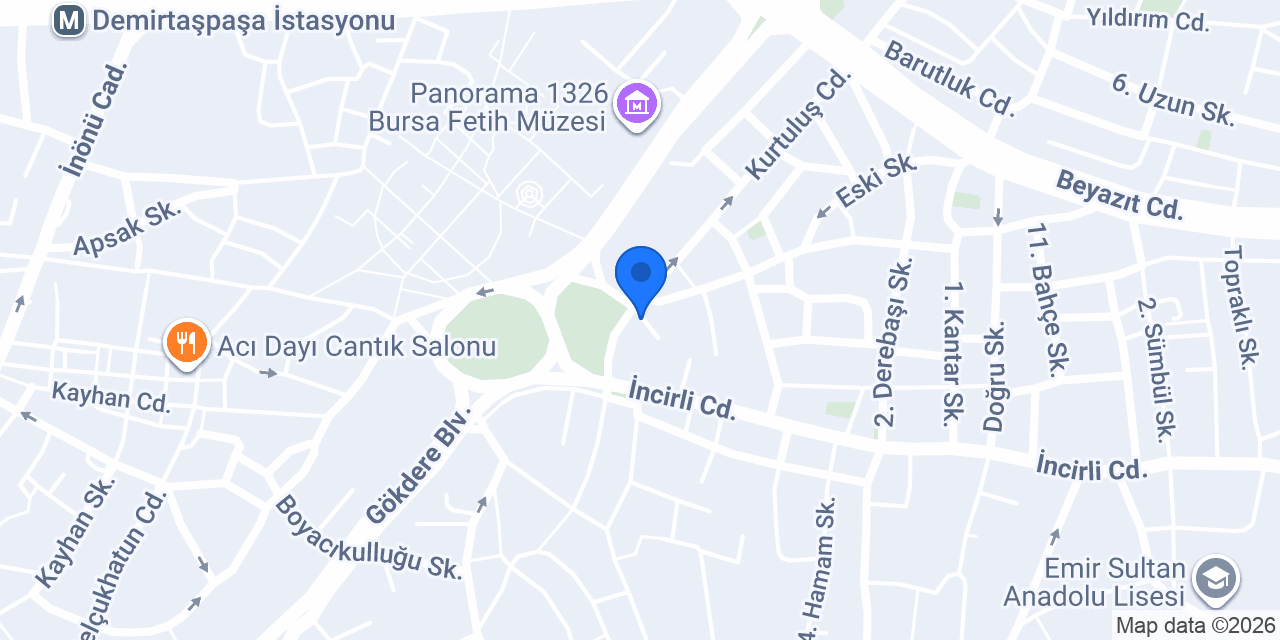 YEŞİLAY BURSA ŞUBESİ konumu