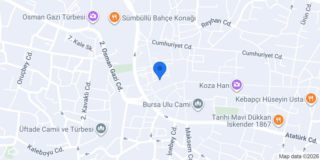 DAMLA OPTİK BURSA konumu