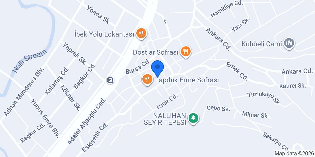 Nallıhan İlçe Halk Kütüphanesi konumu