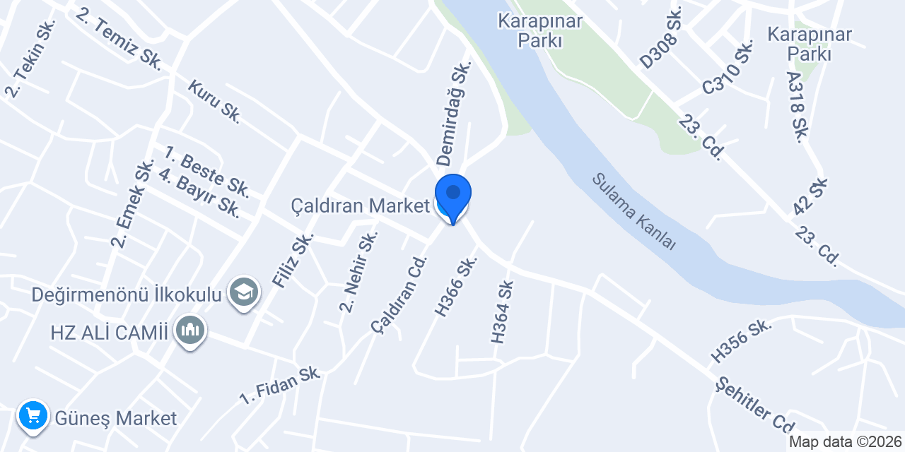 Çaldıran Market konumu