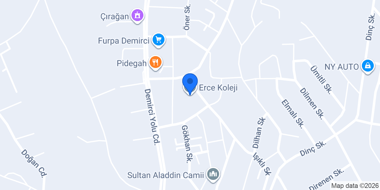 Erce Koleji konumu