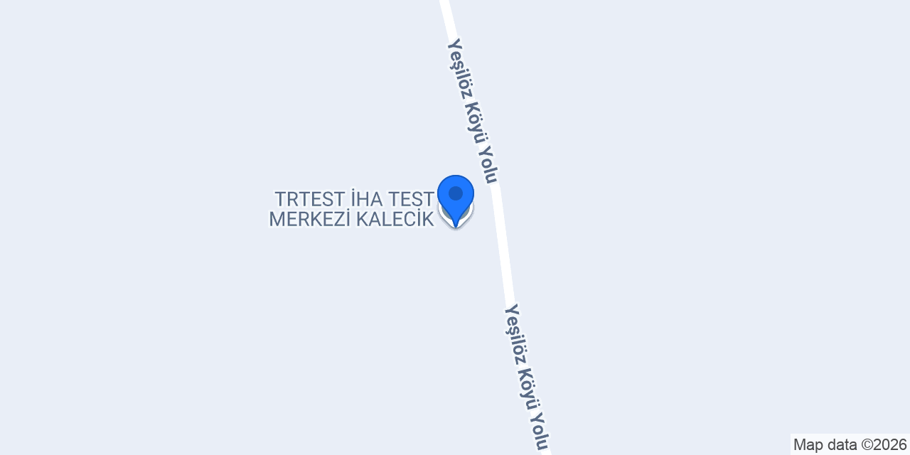 TRTEST İHA TEST MERKEZİ KALECİK konumu