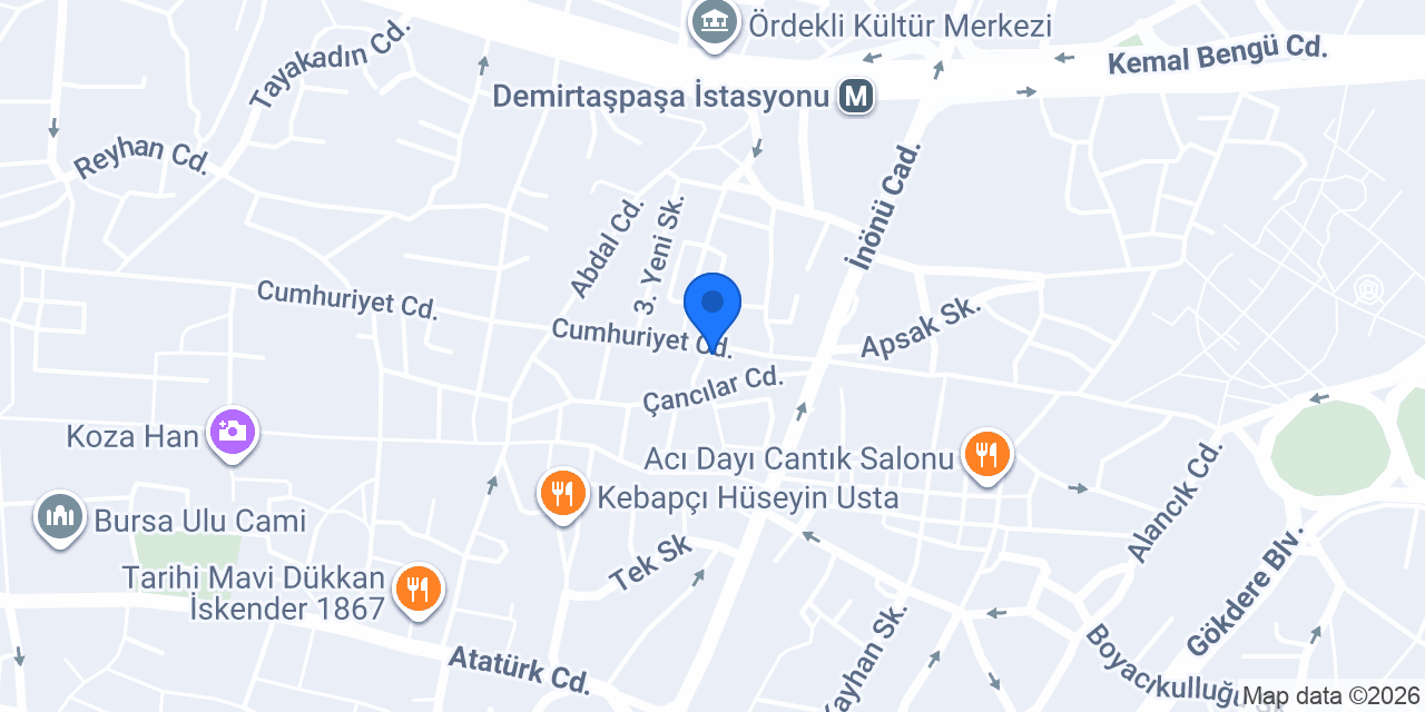 B LOFT HOTEL BURSA konumu