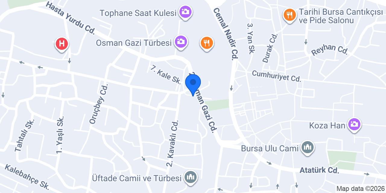 Tophane muhallebicisi konumu
