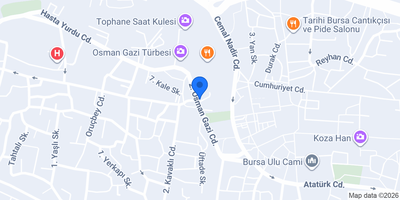 Aslım Hediyelik Bursa konumu