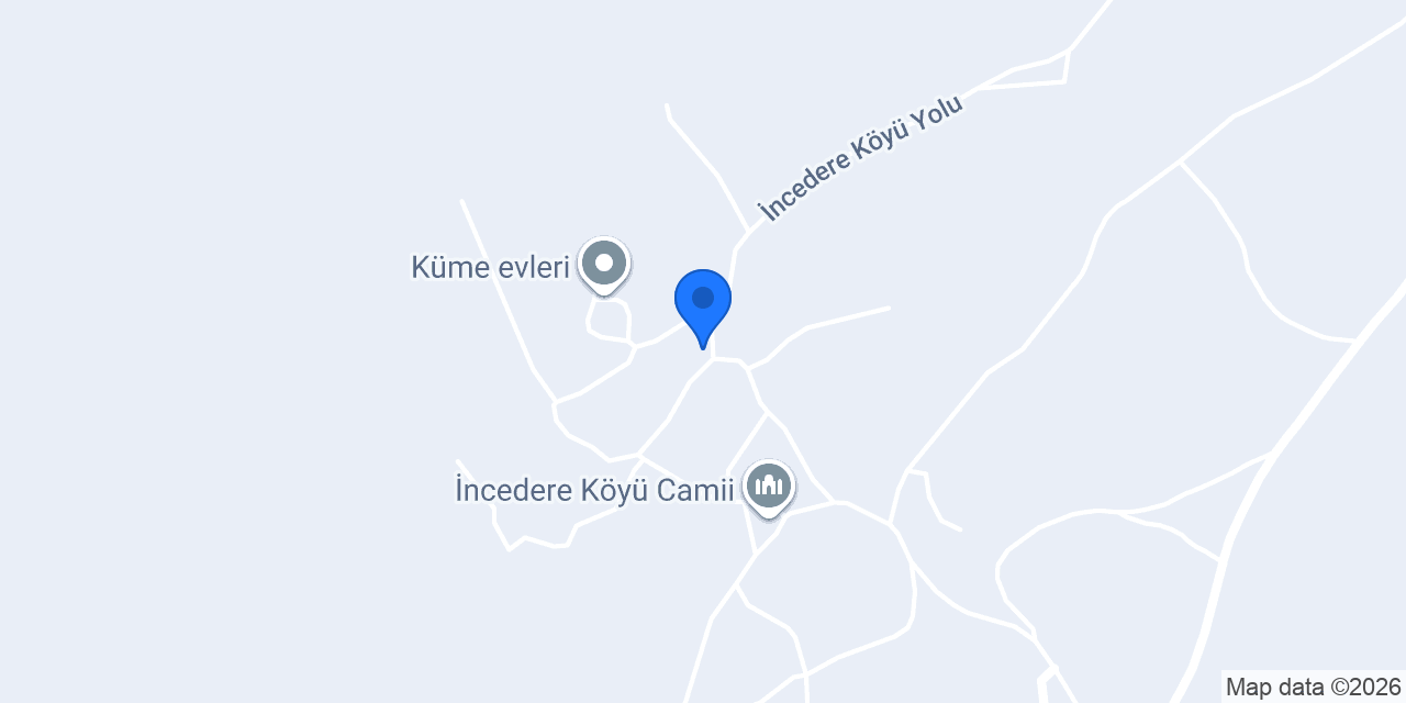 İncedere Köyü Muhtarlığı konumu