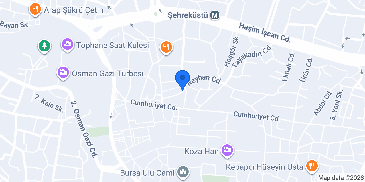 Saygılı Turizm Bursa Şubesi konumu