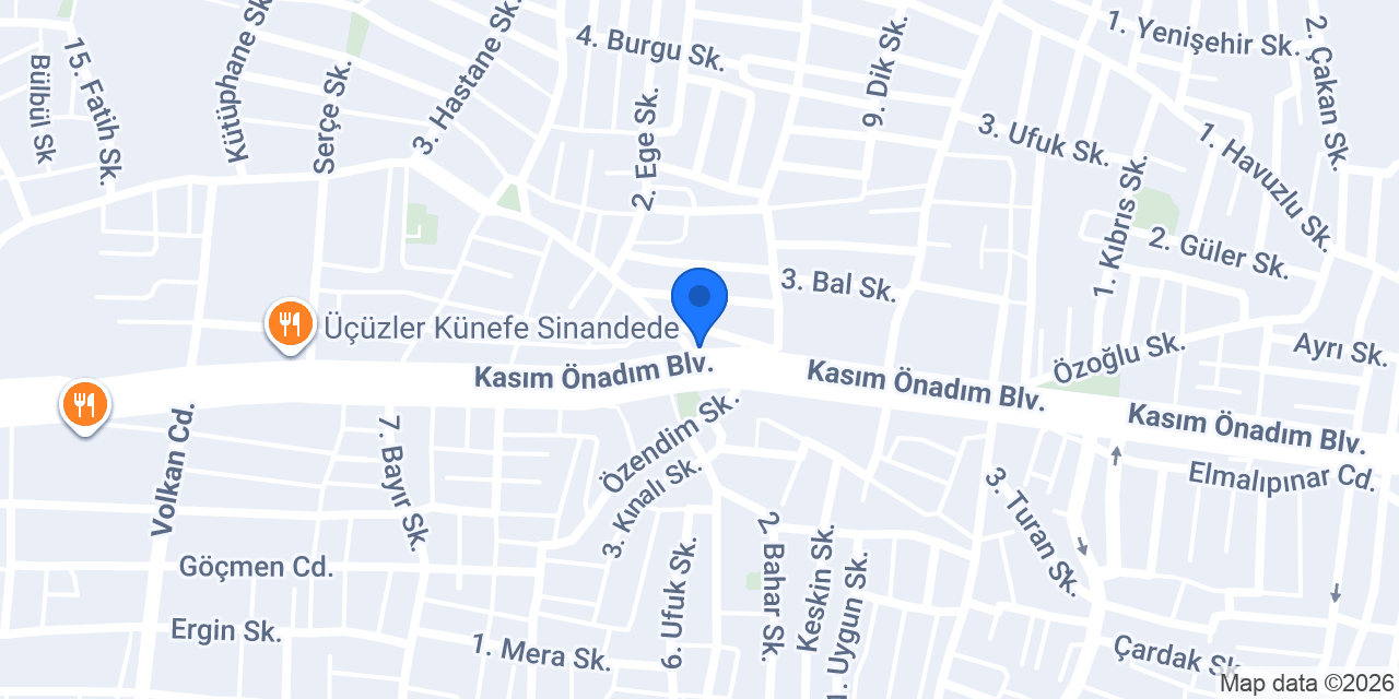 Atef Oto Lastik konumu