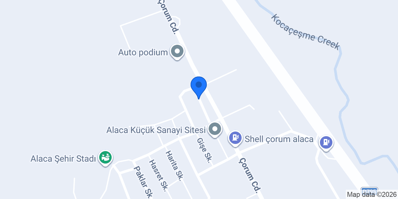Oges Tuning / ÇORUM-ALACA / Profesyonel Chiptuning - EGR/DPF/ADBLUE Arıza Çözüm Merkezi konumu