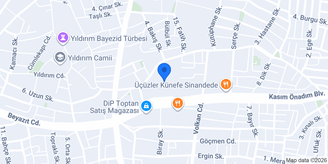 Baruthane Mezarlığı konumu