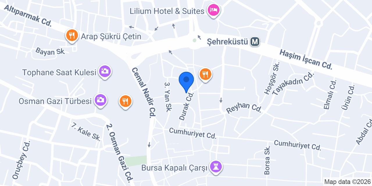 Bursa City Hotel konumu