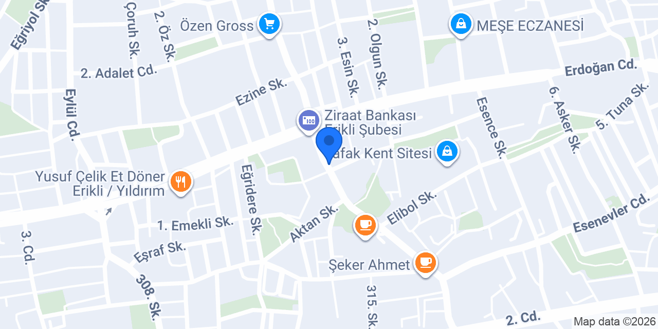 Erikli Kasabı konumu