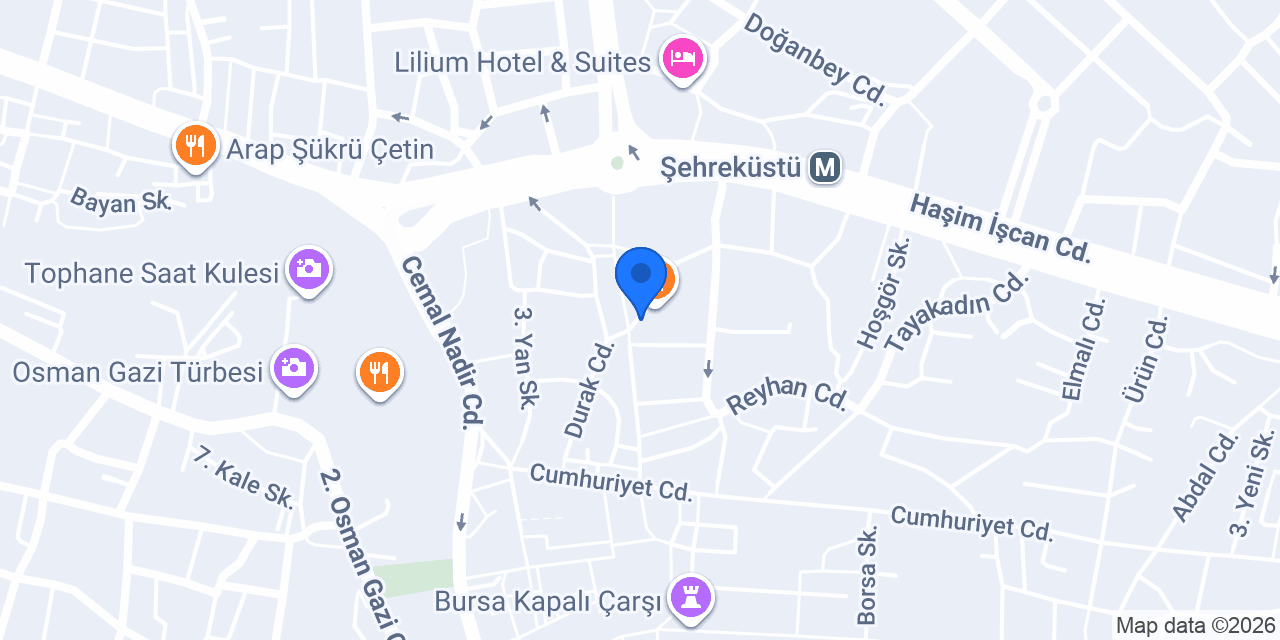 Alkuş Turizm Bursa konumu