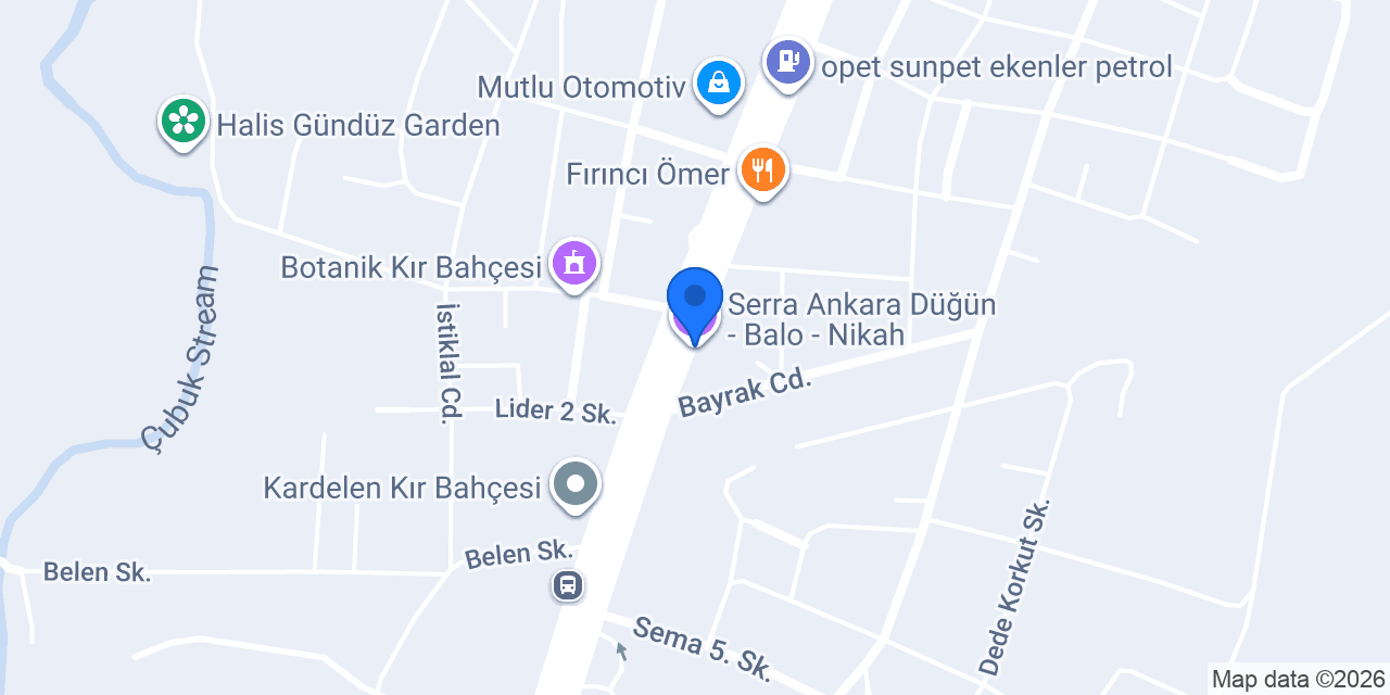 Serra Ankara Düğün - Balo - Nikah konumu