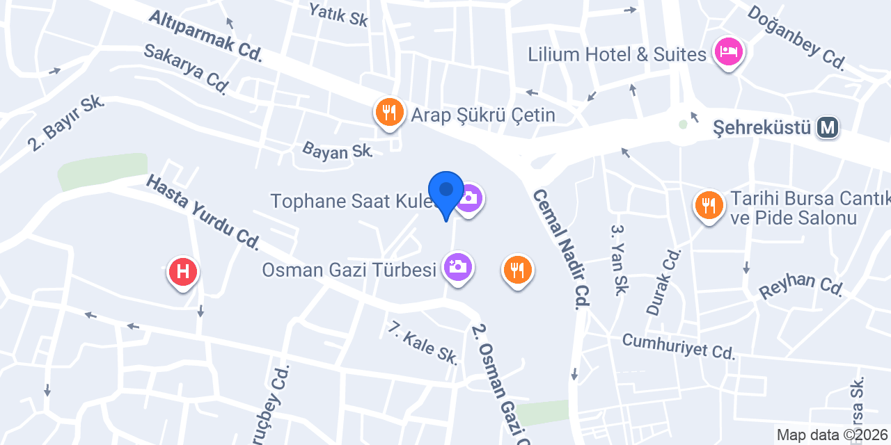 Bursa Orduevi konumu