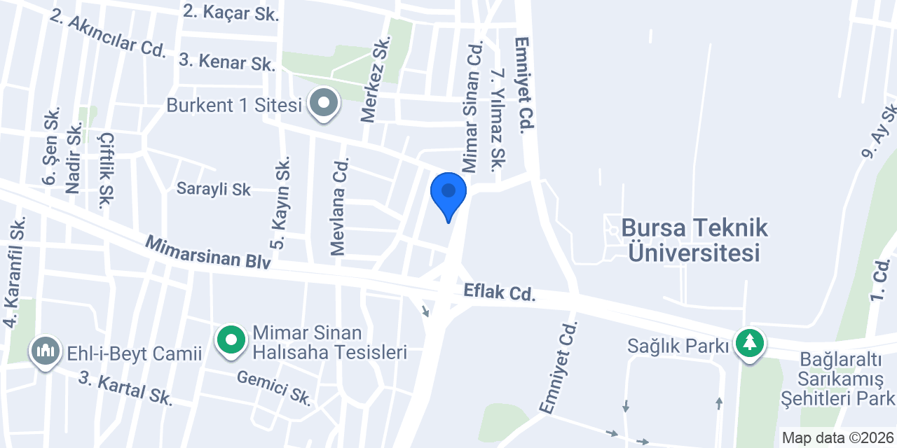 Ptt Mimar Sinan Şubesi konumu