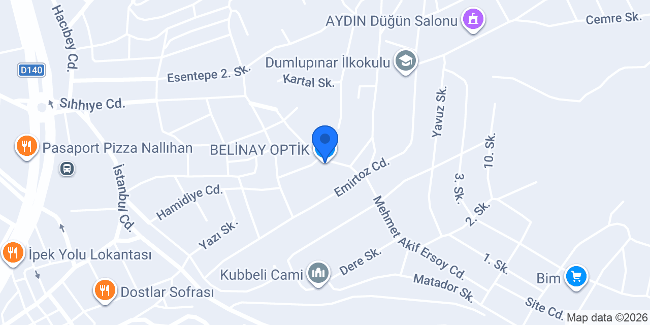 BELİNAY OPTİK konumu