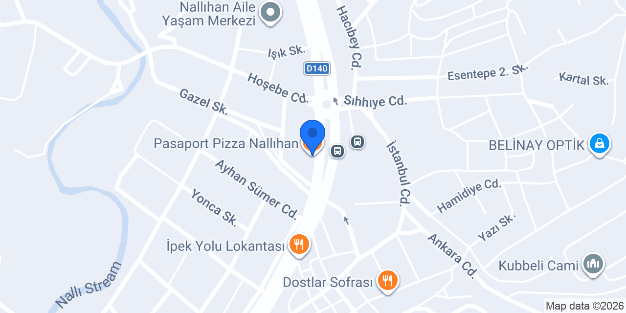 Pasaport Pizza Nallıhan Ankara konumu