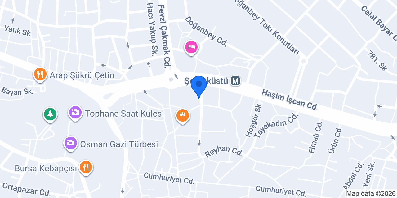 Biçerler Hukuk Bürosu konumu