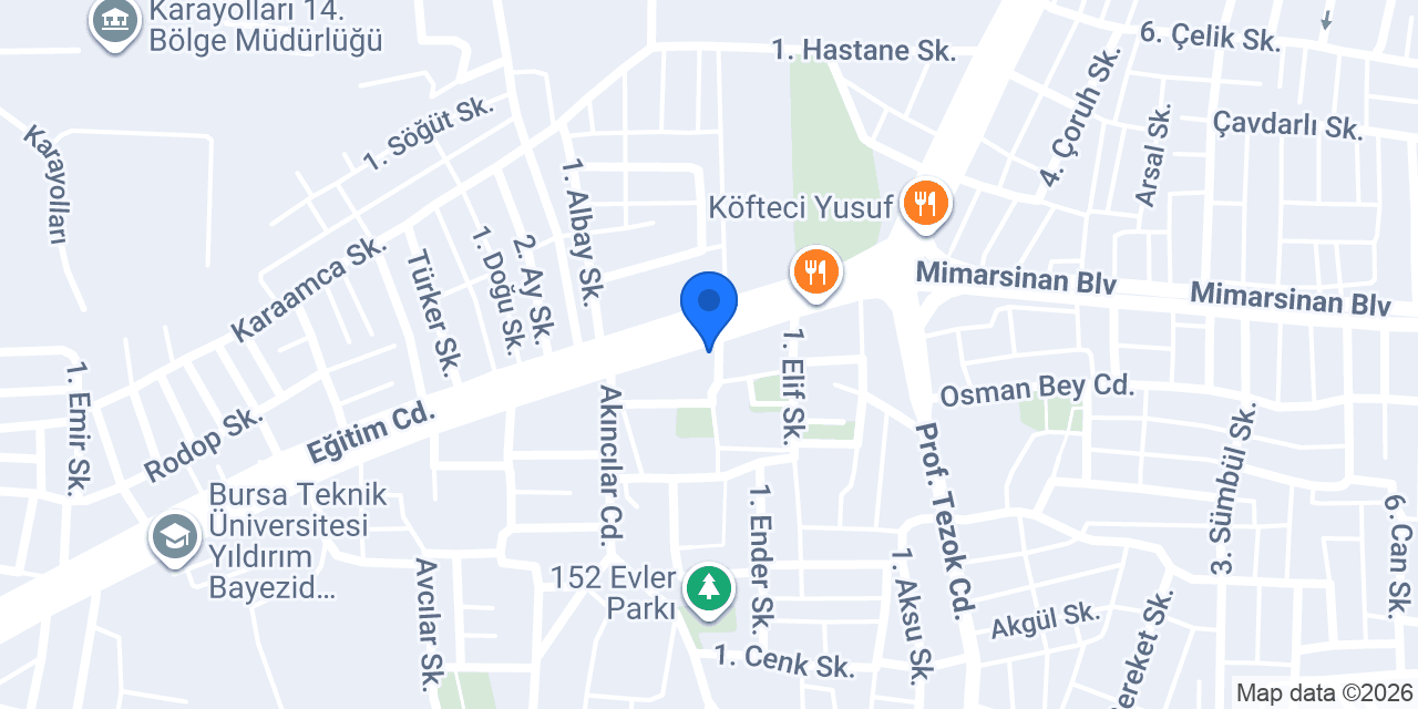 Eminevim Eğitim Şube konumu