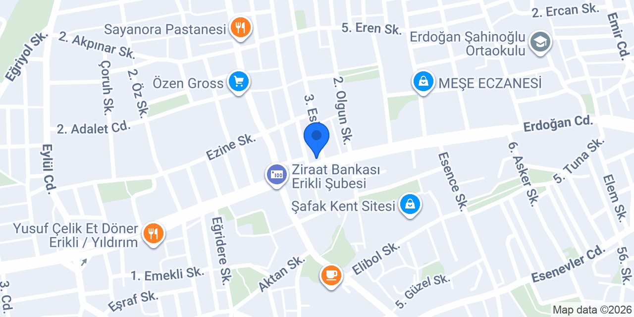 ÇEKİRGE SİGORTA LTD ŞTİ konumu