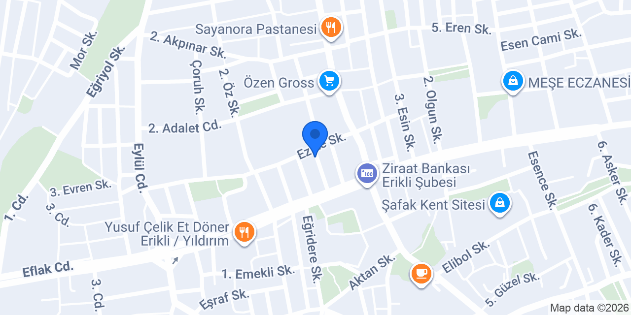 ERİKLİM PİZZA konumu